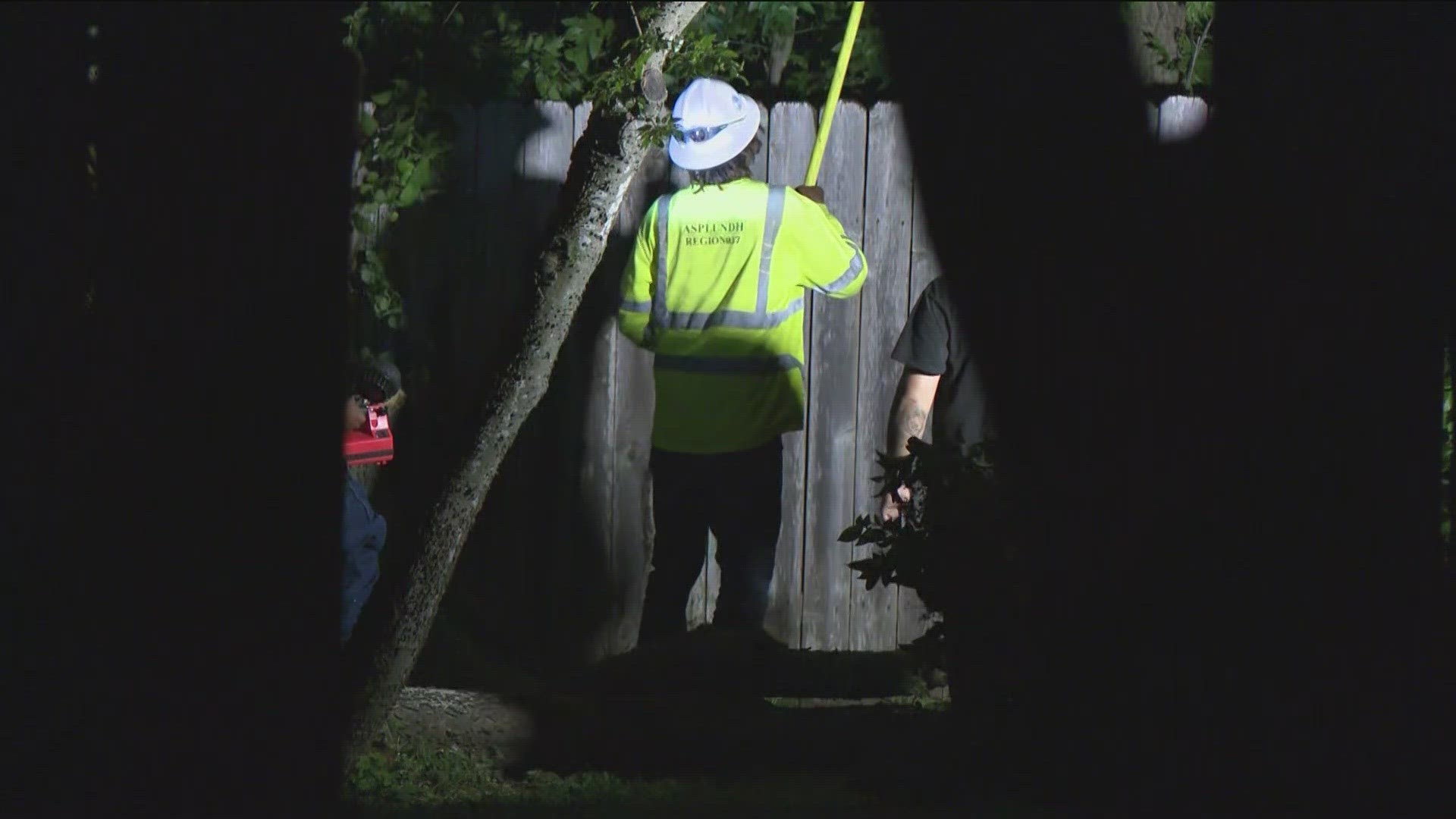 Storms knocked out power to hundreds of Austin Energy customers Wednesday night. Crews were still working to get it restored Thursday morning.