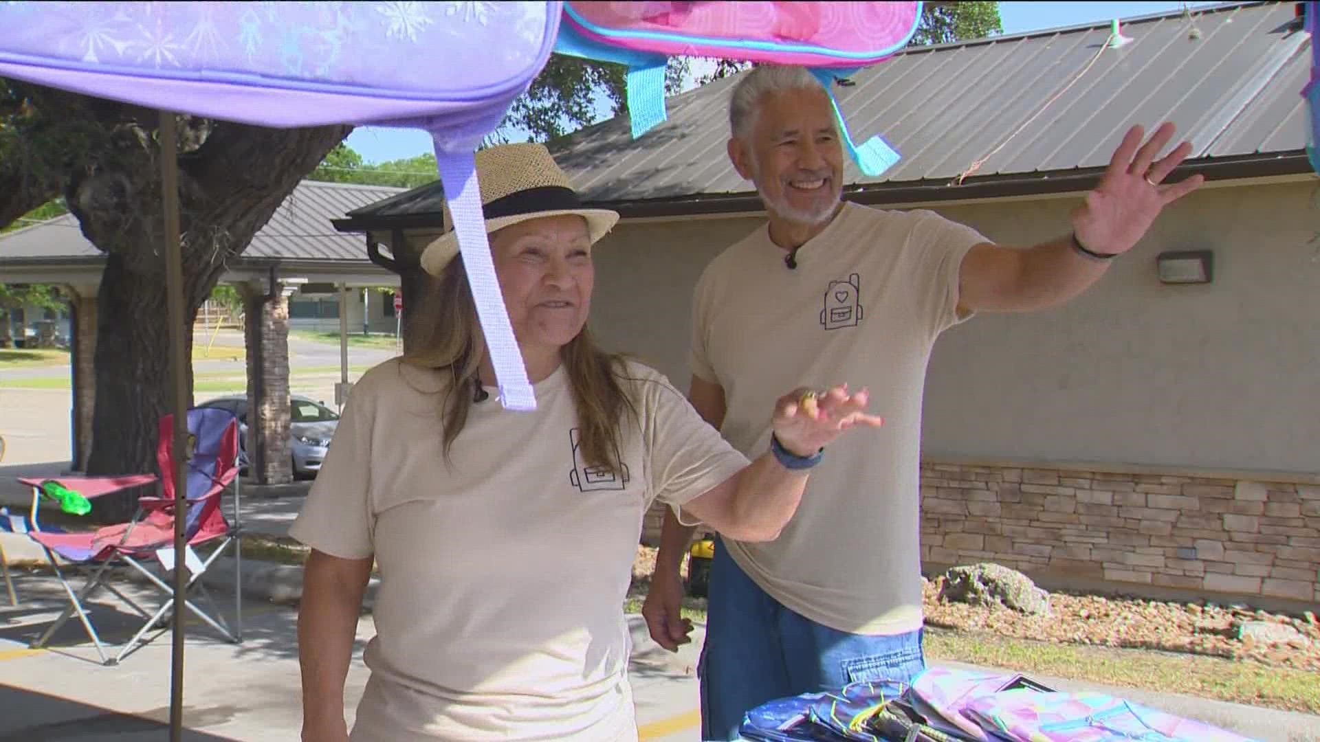 With school right around the corner, Louis and Connie Amaya decided to help parents and give one of the priciest school supplies to kids for free.