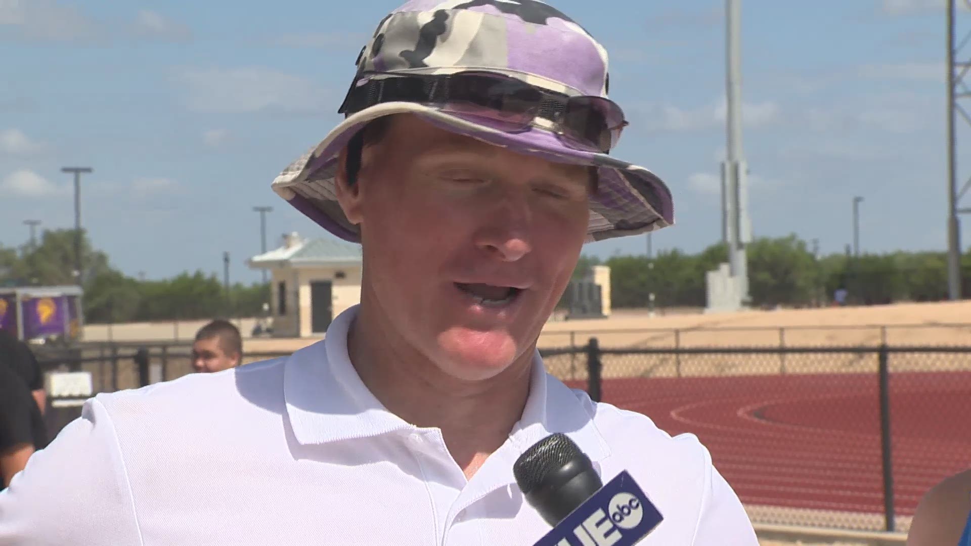 KVUE's Stacy Slayden talks with Liberty Hill coach Jeff Walker about the upcoming season