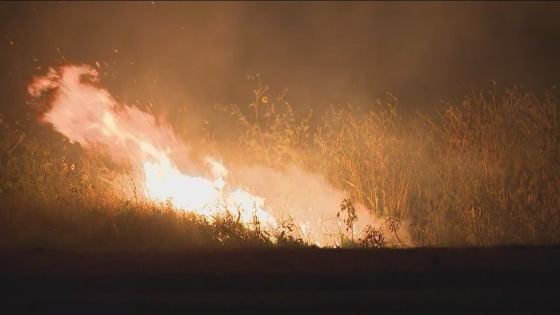 Firefighters are investigating if a firework sparked a fire in a South Austin field.