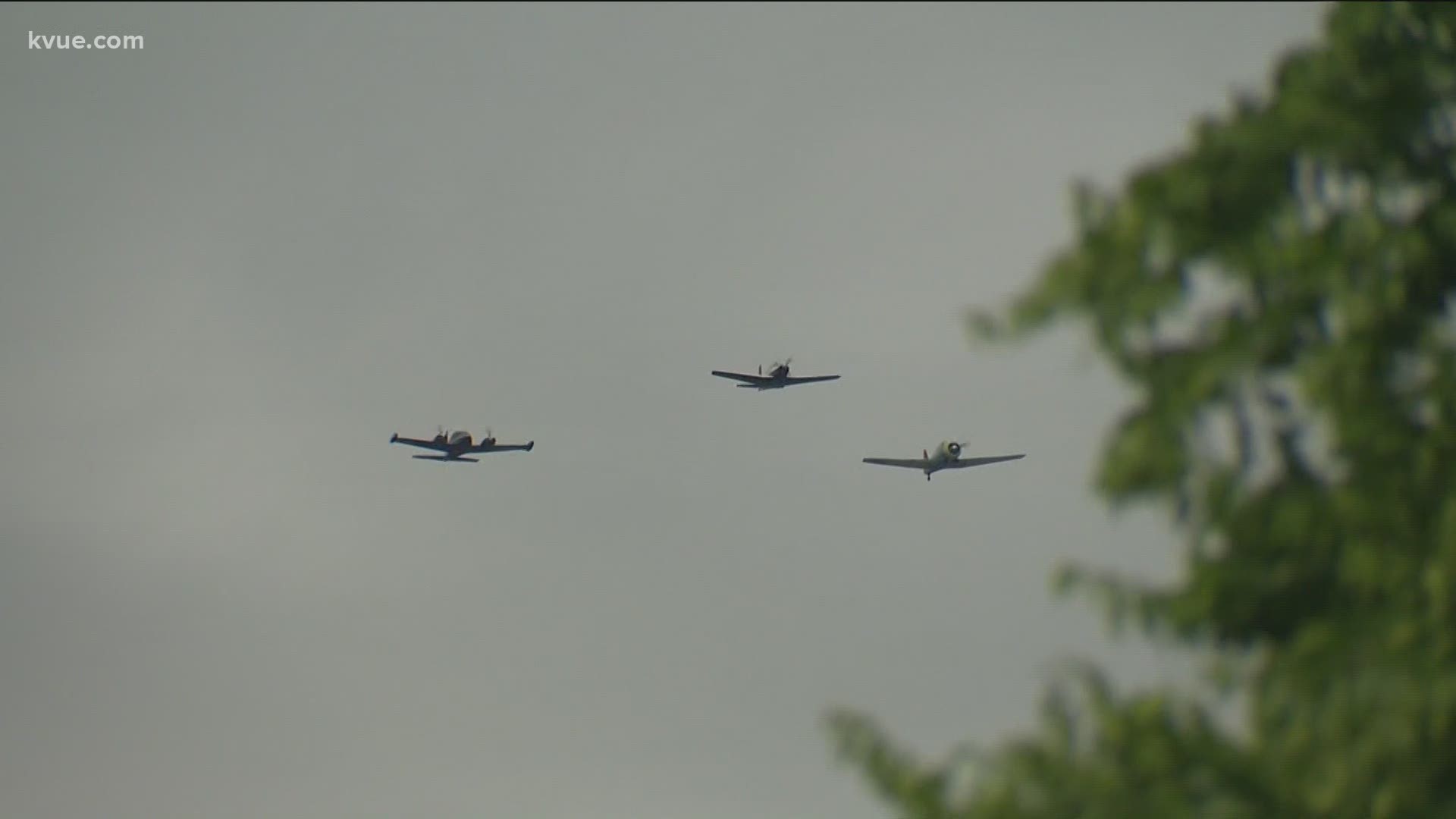 The flyover was to commemorate Memorial Day and to lift the spirits of those affected by the coronavirus pandemic.