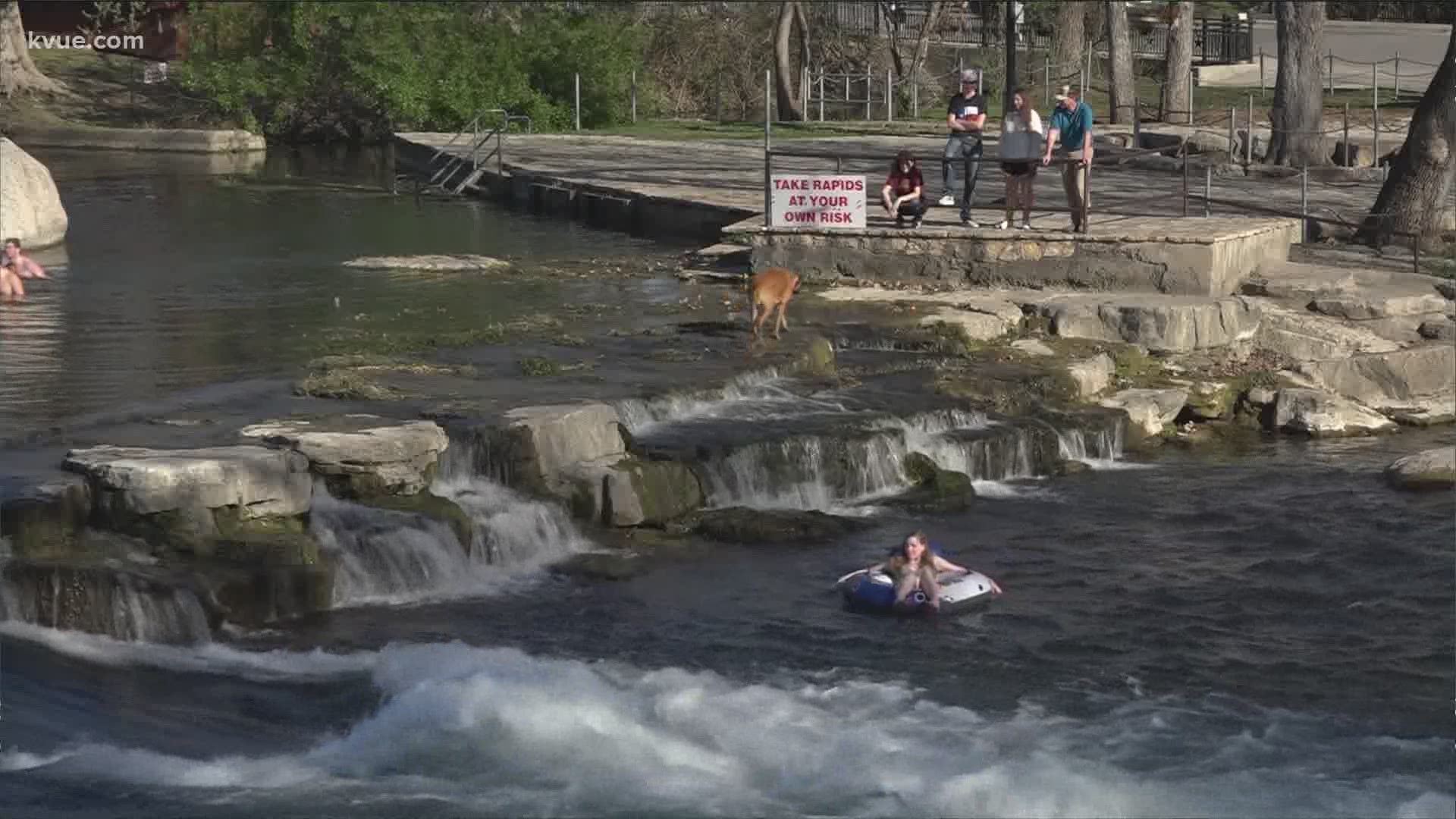 Riverfront parks in San Marcos have been closed for about a month. But on Friday, people will once again be allowed to go swimming, tubing and kayaking.