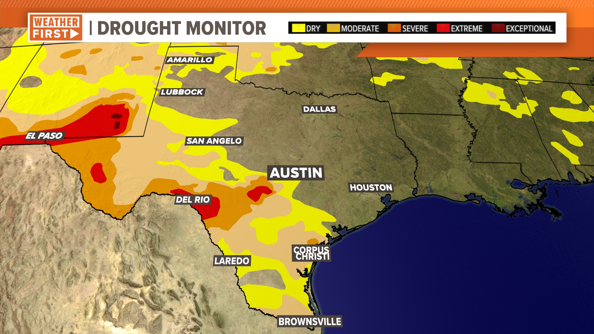 Not much change happened from last week's drought monitor but changes are coming for next week
