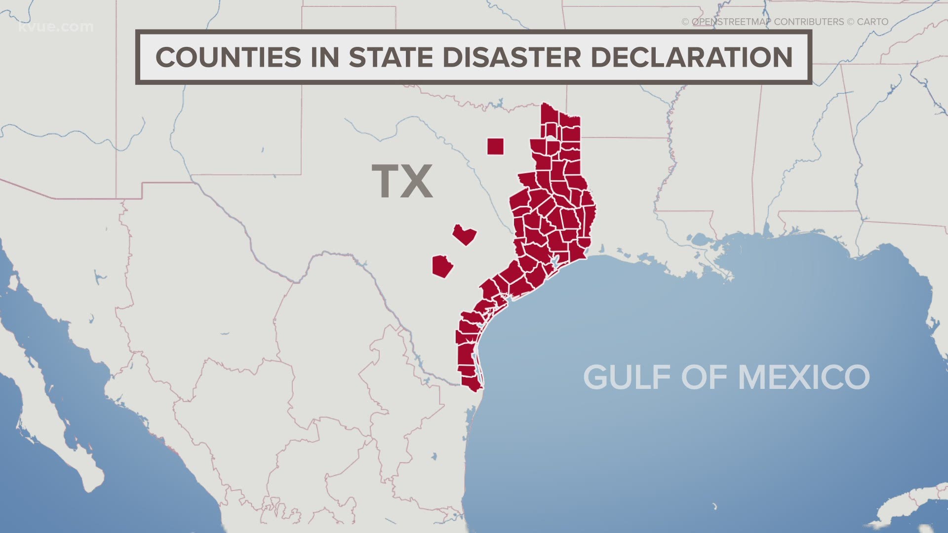 Texas disaster declaration extended, now includes Travis County