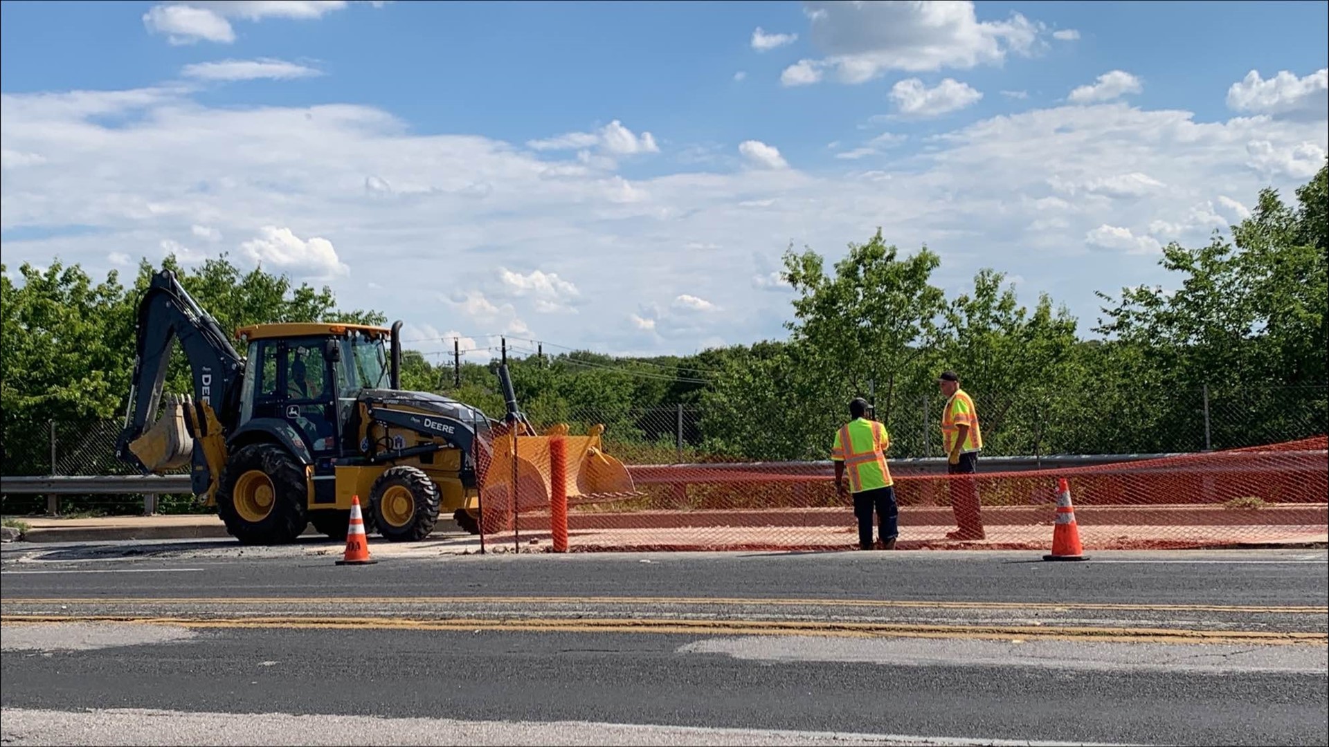 Two eastbound lanes along William Cannon are closed from Menchaca to Woodhue.