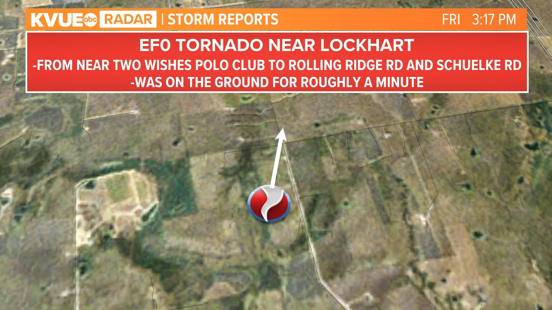 An EF0 has been determined to have touched down in northern Caldwell County