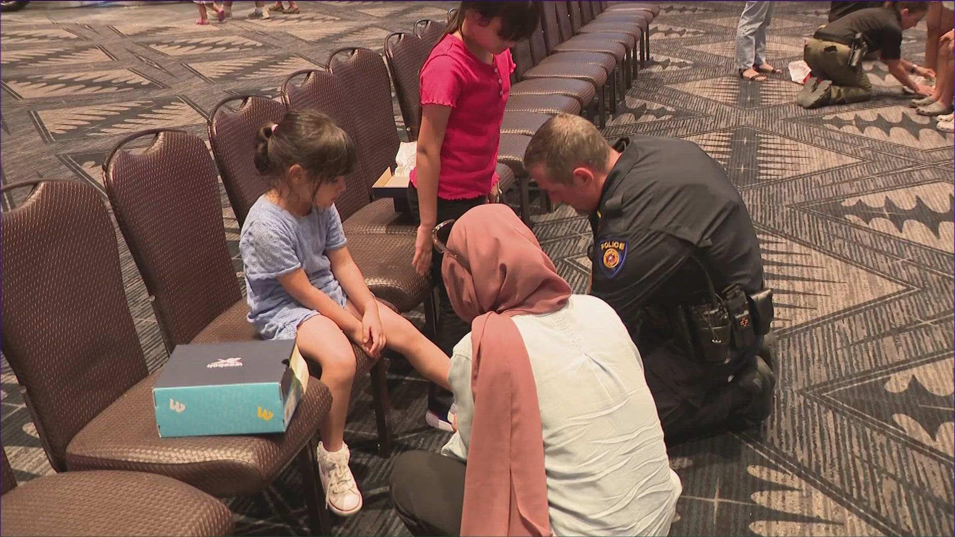 The Round Rock Police Department partnered with multiple organizations to provide the shoes for the community.