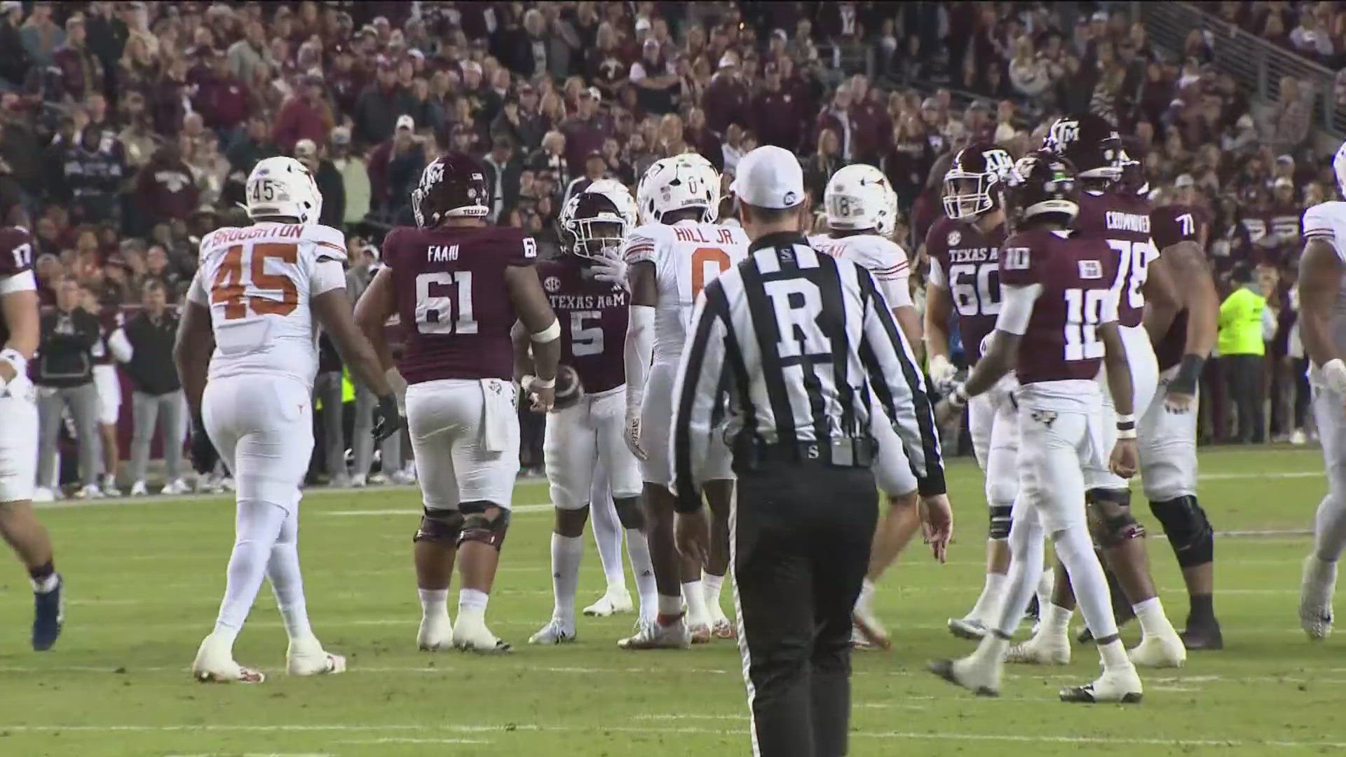 All eyes are on Texas as the Longhorns win the first Lone Star Showdown in over a decade. They're going to the SEC Championship game against Georgia in Atlanta.