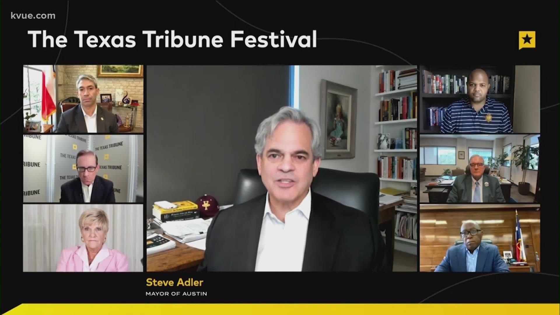 Austin Mayor Steve Adler joined five other Texas mayors to discuss the economic impacts of the pandemic as part of the Texas Tribune Festival.