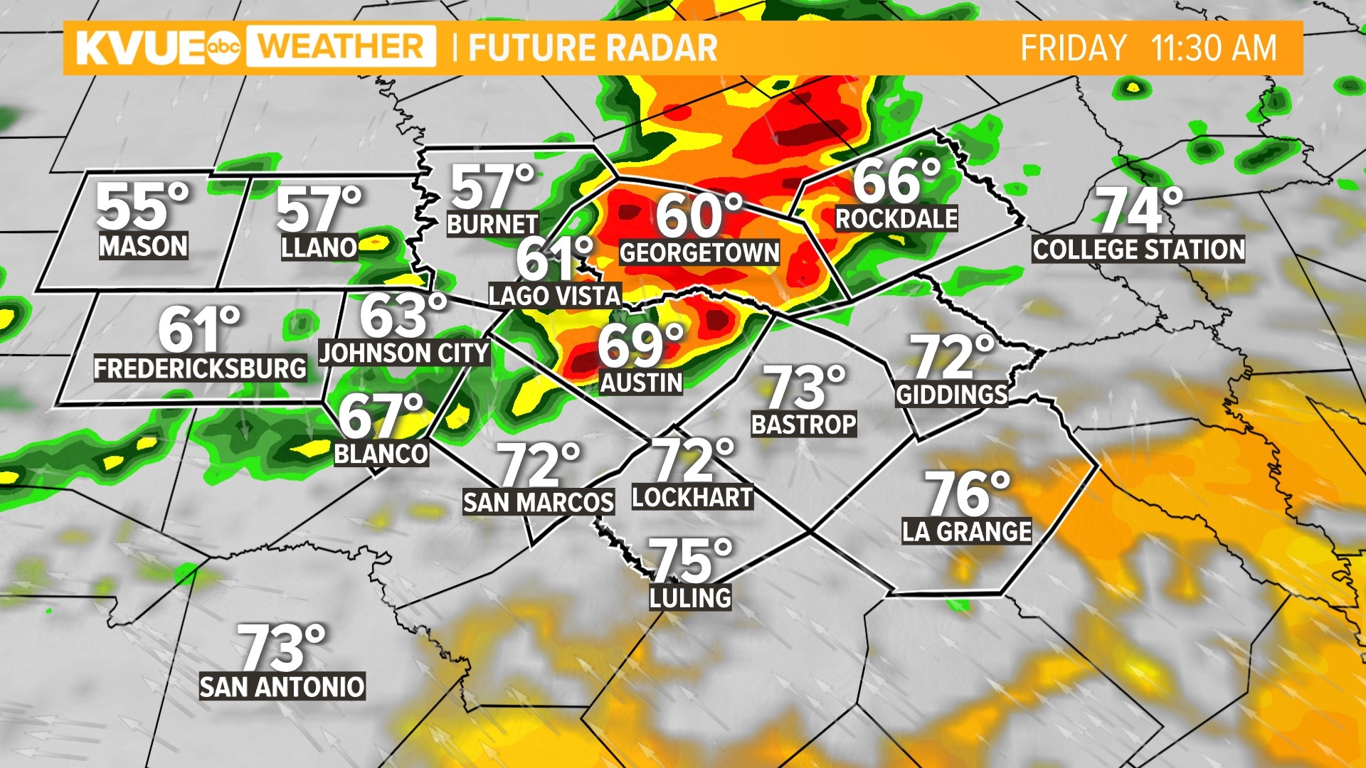 TIMELINE: Strong cold front on the way for Central Texas | kvue.com