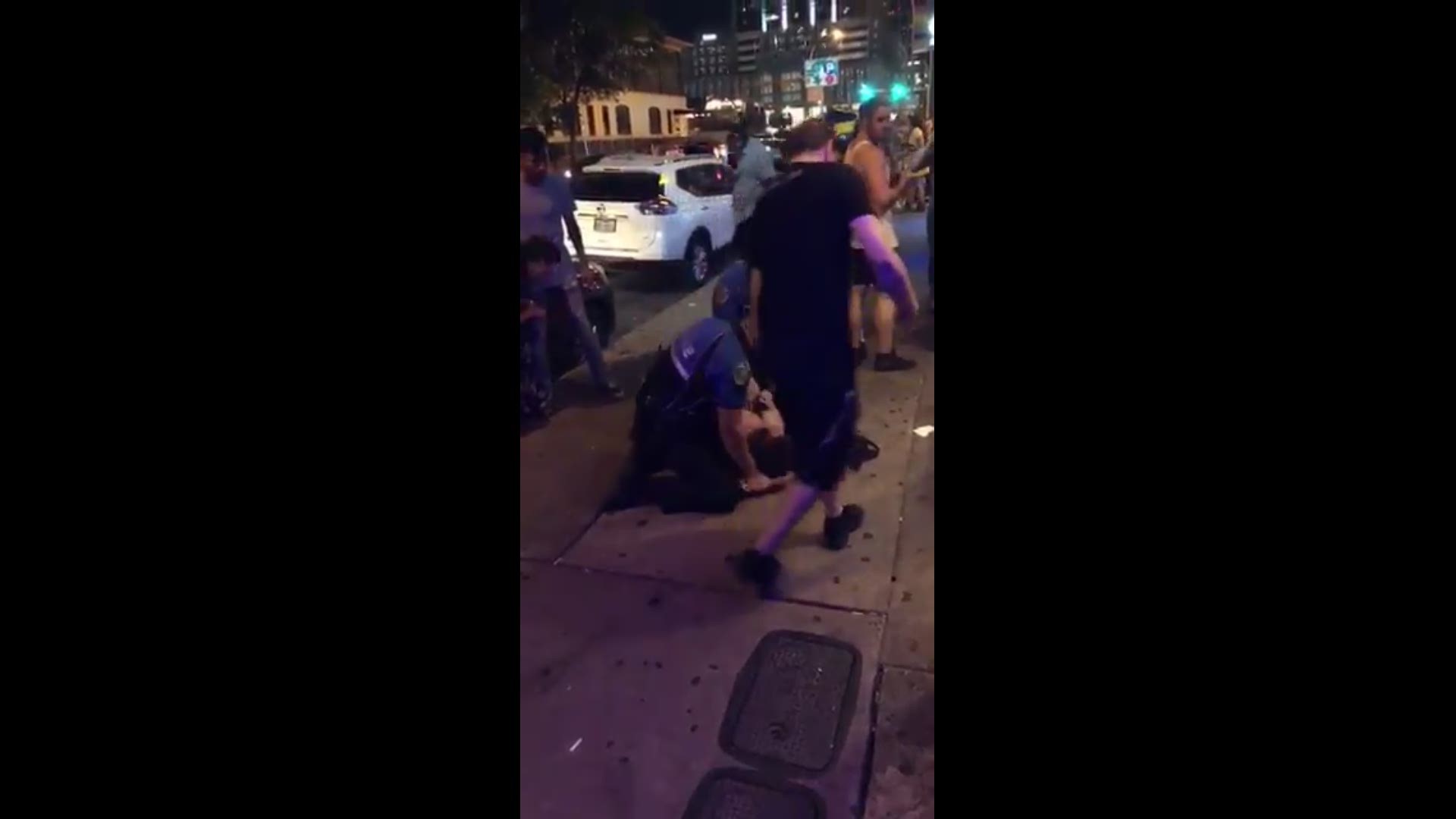 A video of an Austin police officer punching a man on the ground in downtown Austin is getting attention online. Video has been provided to KVUE by witness Patrick King.