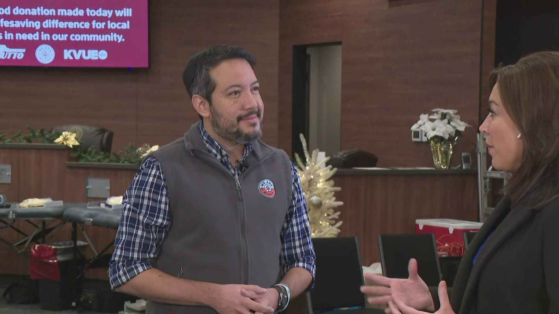 KVUE's Yvonne Nava spoke with We Are Blood Vice President of Community Engagement Nick Canedo on how important donating blood is for the surrounding community