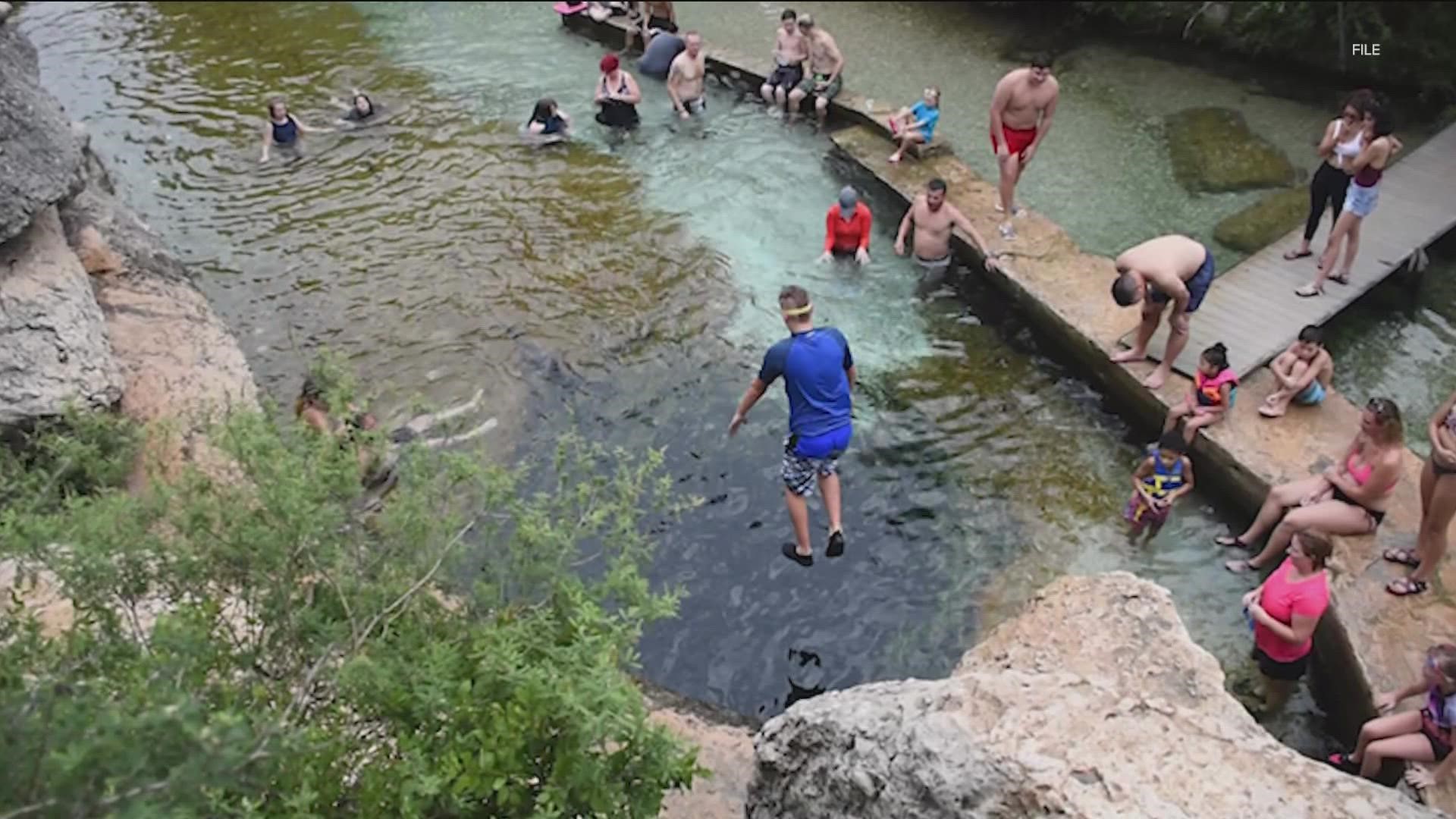 Swimmers will not be able to swim in Jacob's Well for the foreseeable future.