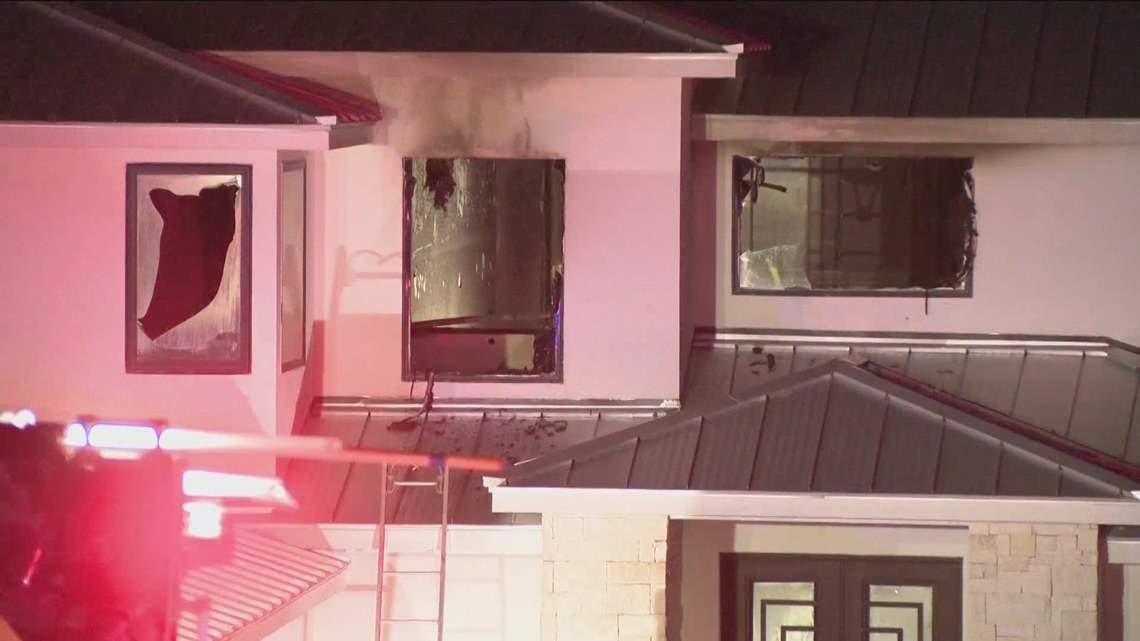 Two firefighters injured in house fire west of Austin | kvue.com