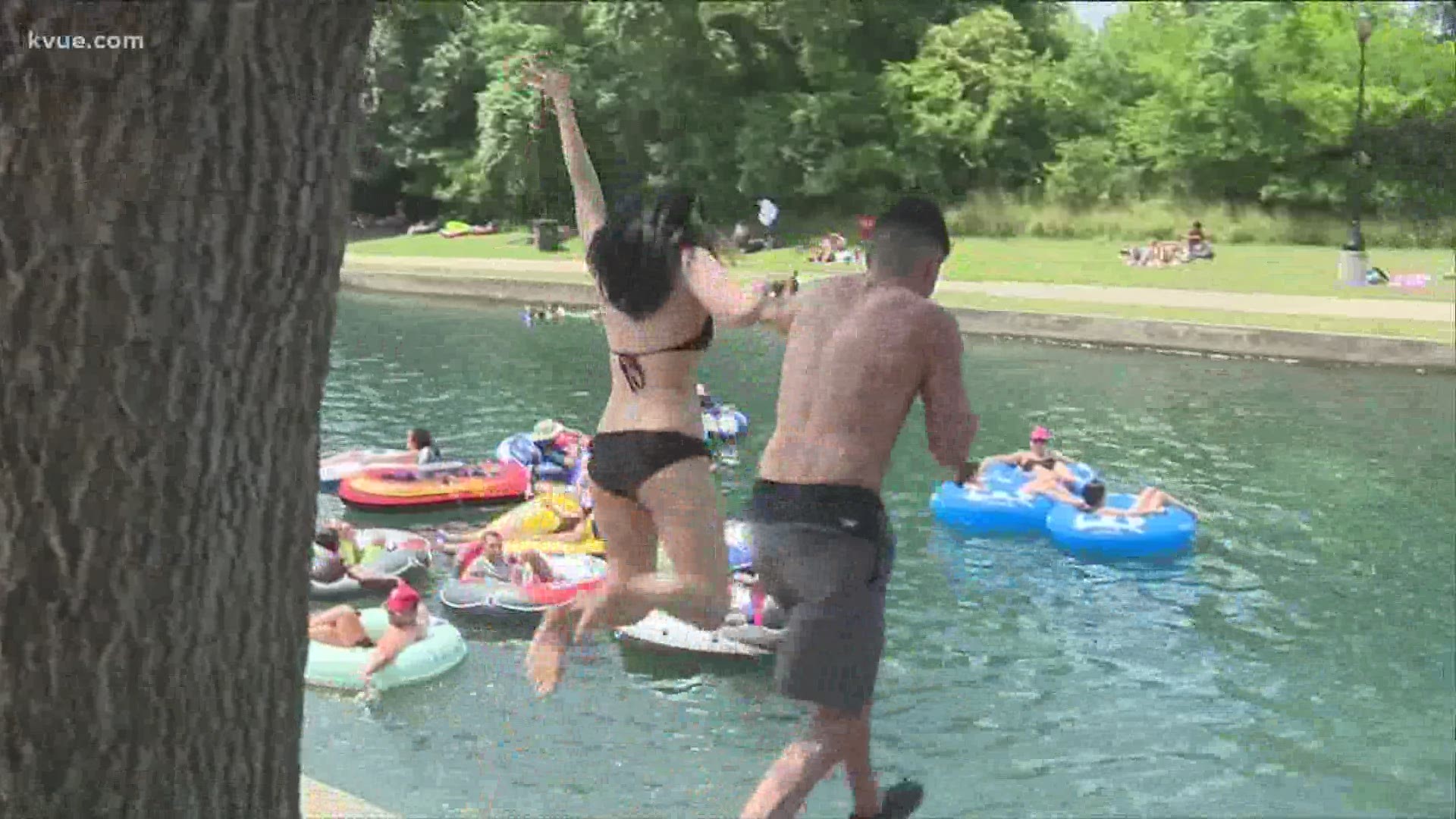 Floating down the Comal River won't be happening for a while.
