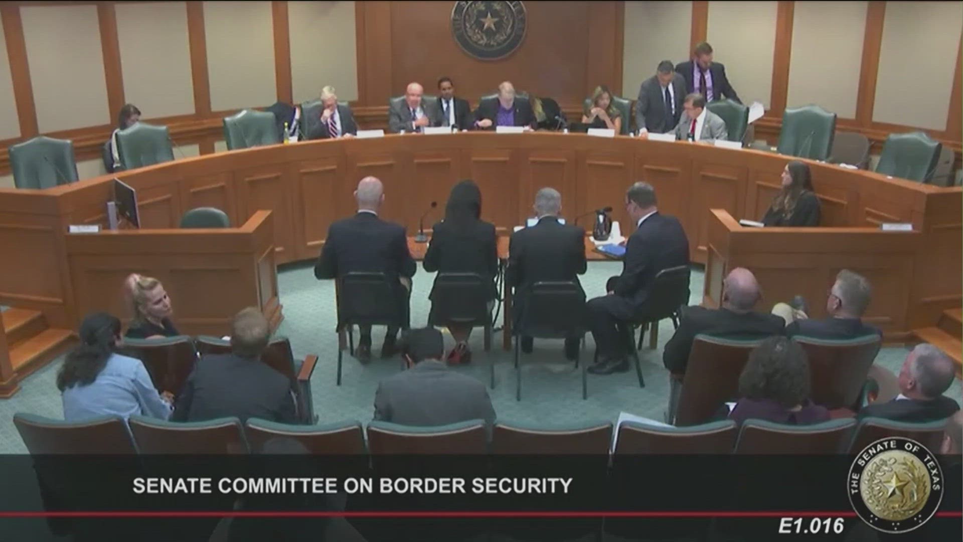 The Senate Border Security Committee heard public testimony on two bills on Tuesday afternoon.