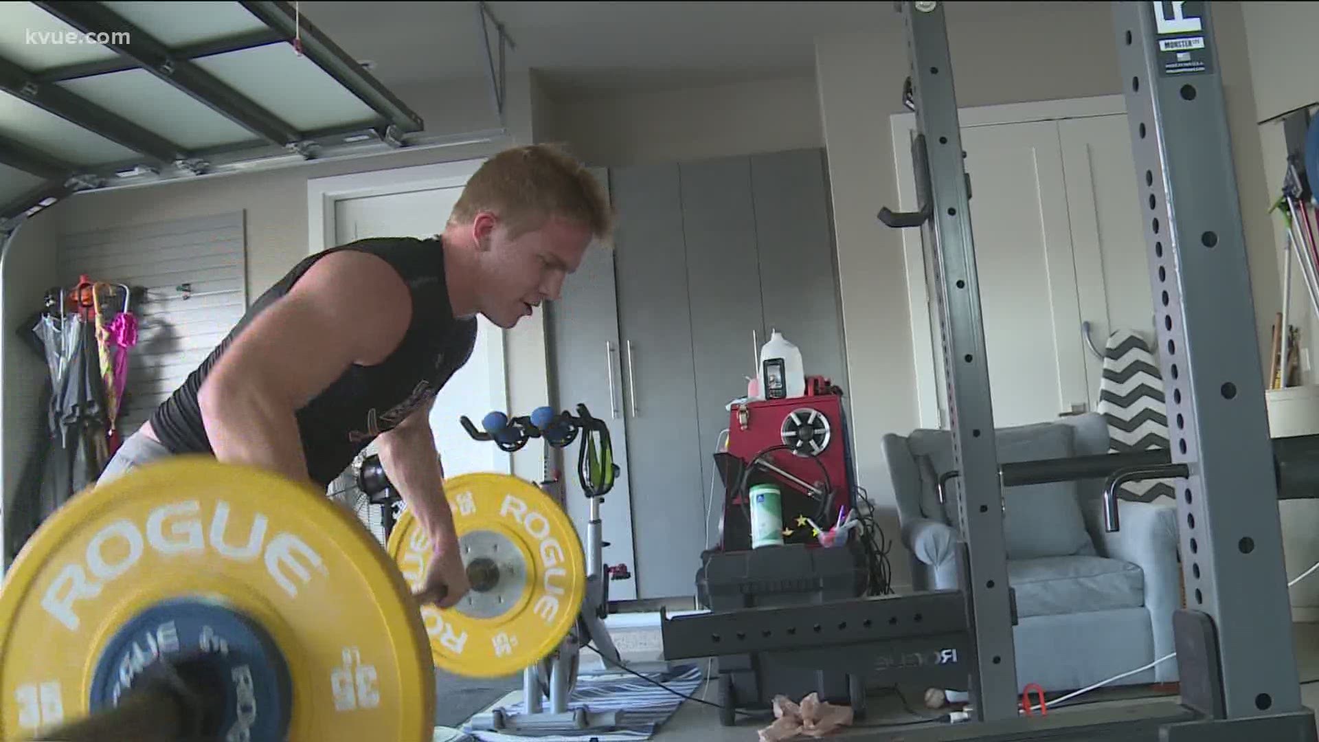 While some high school teams may not be allowed to practice together yet, the Lake Travis football team has found a way to work out as a group.