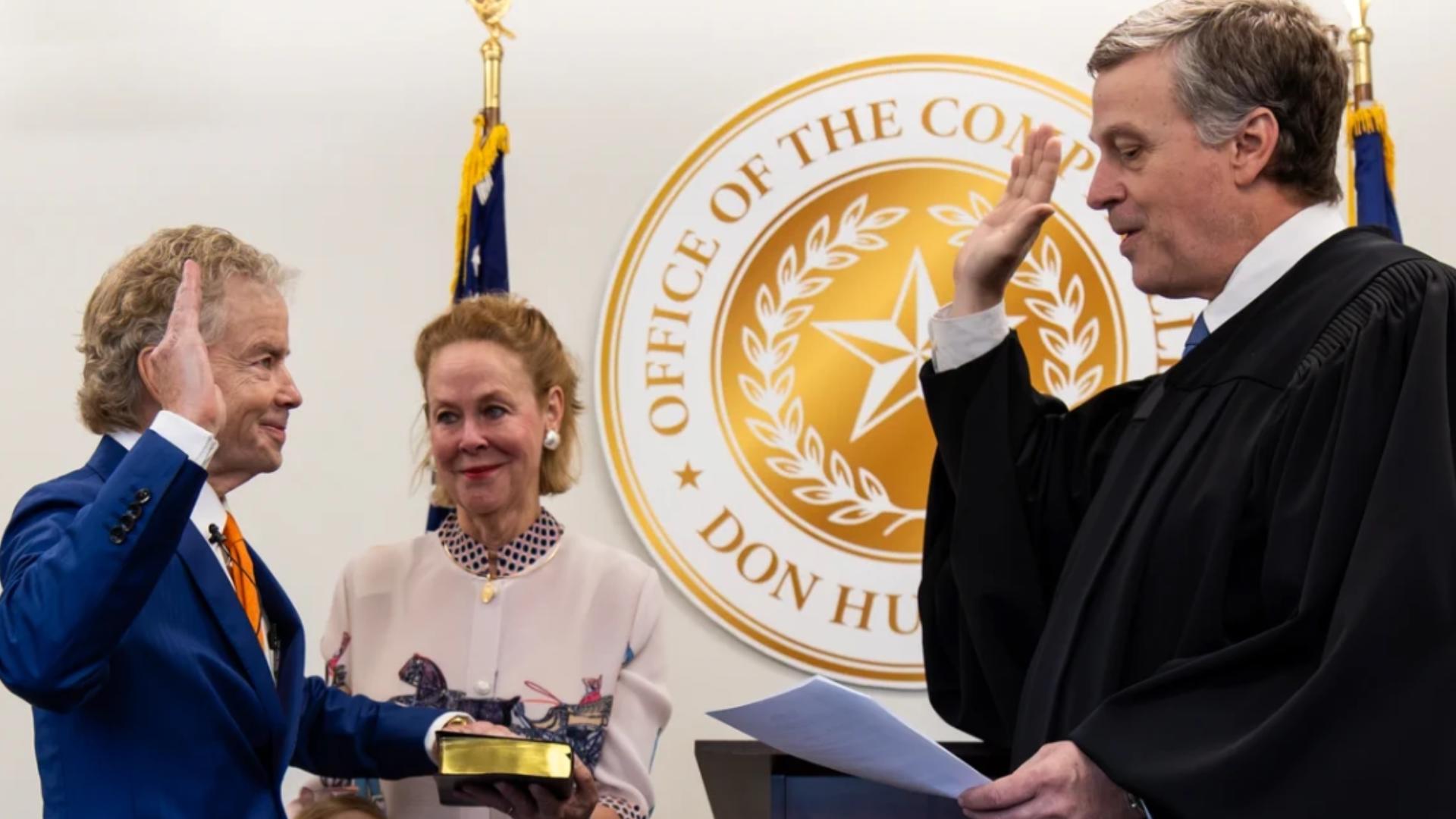 224503 Don Huffines sworn in as Texas comptroller ahead of November elections ...
