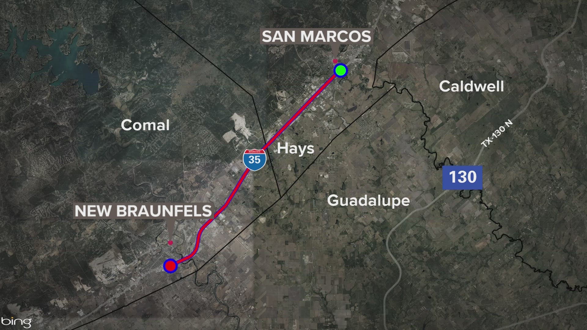 A police chase that started in San Marcos ended with a juvenile's death in Comal County.