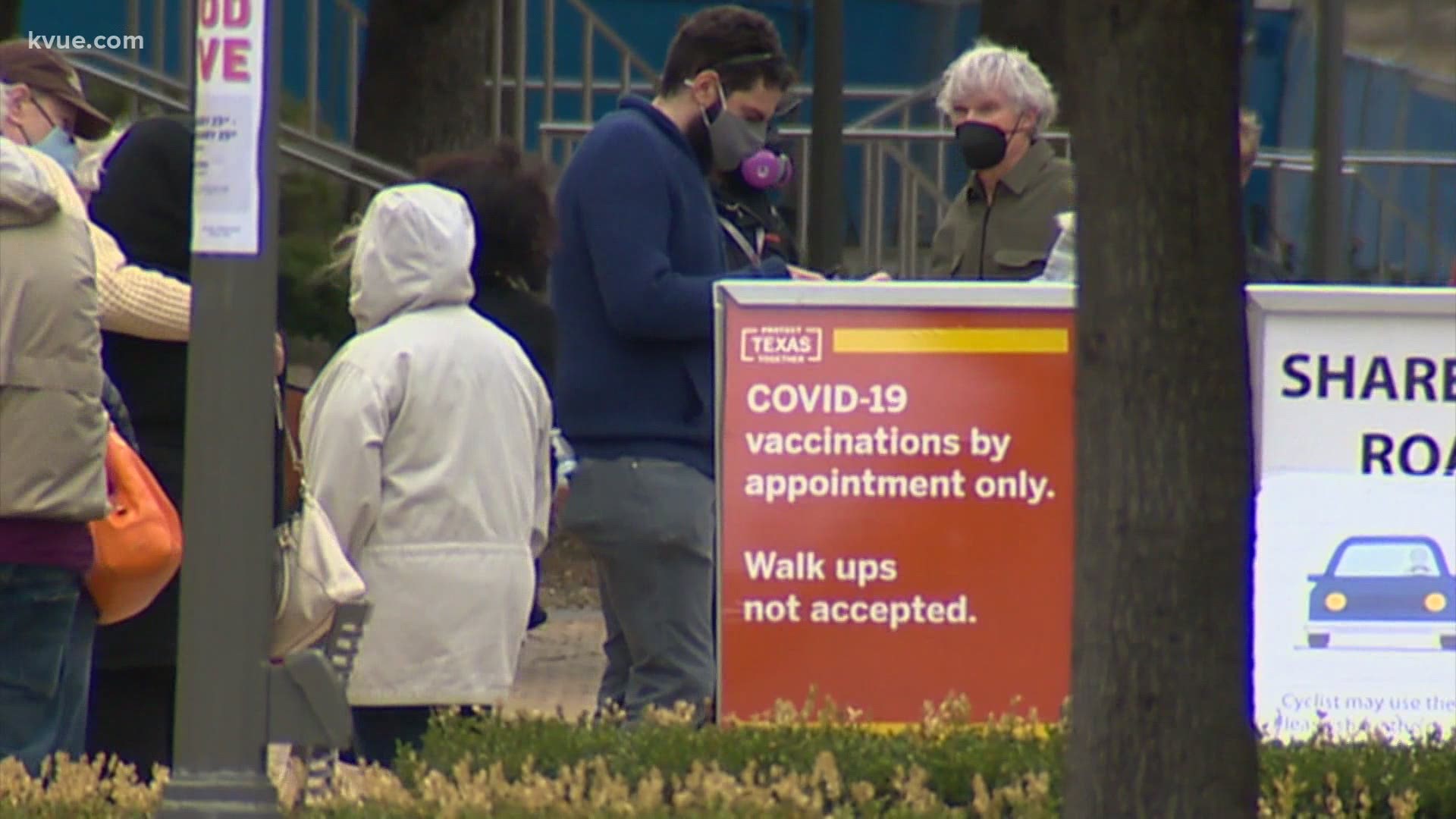 Misinformation about COVID-19 vaccine appointments reportedly led to long lines at UT Austin.