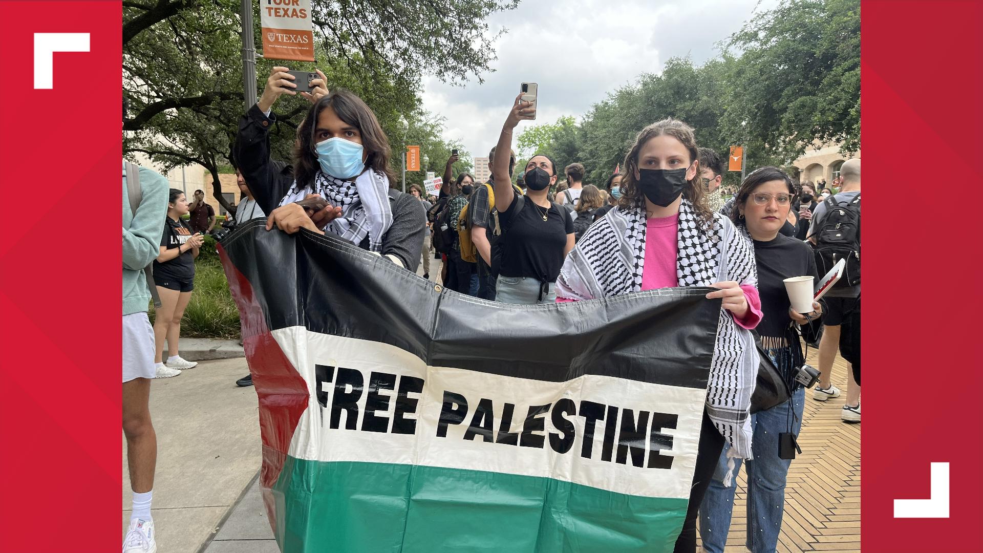 At least 3 arrests made at pro-Palestine protest on UT Austin campus