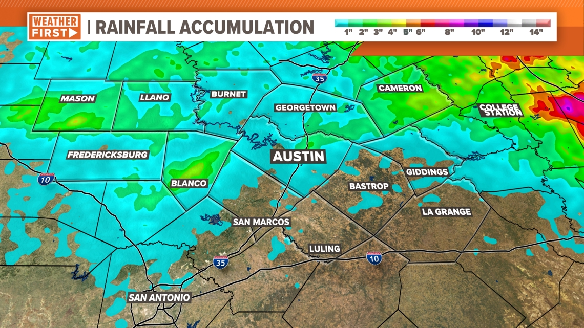 Austin weather Taking a look at Central Texas rainfall totals