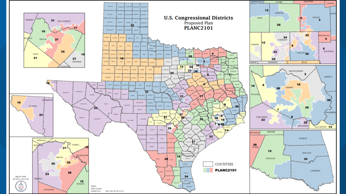 First draft of U.S. Congressional Districts map in Texas released
