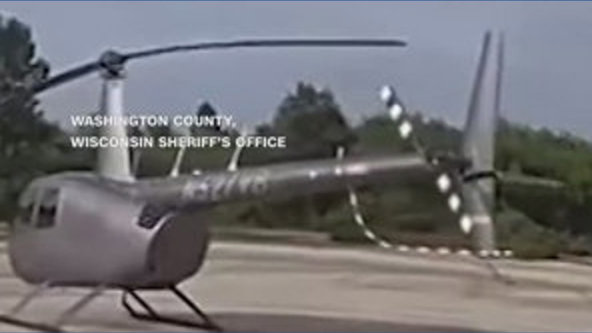 Man flies helicopter to a Cabela's store in Wisconsin