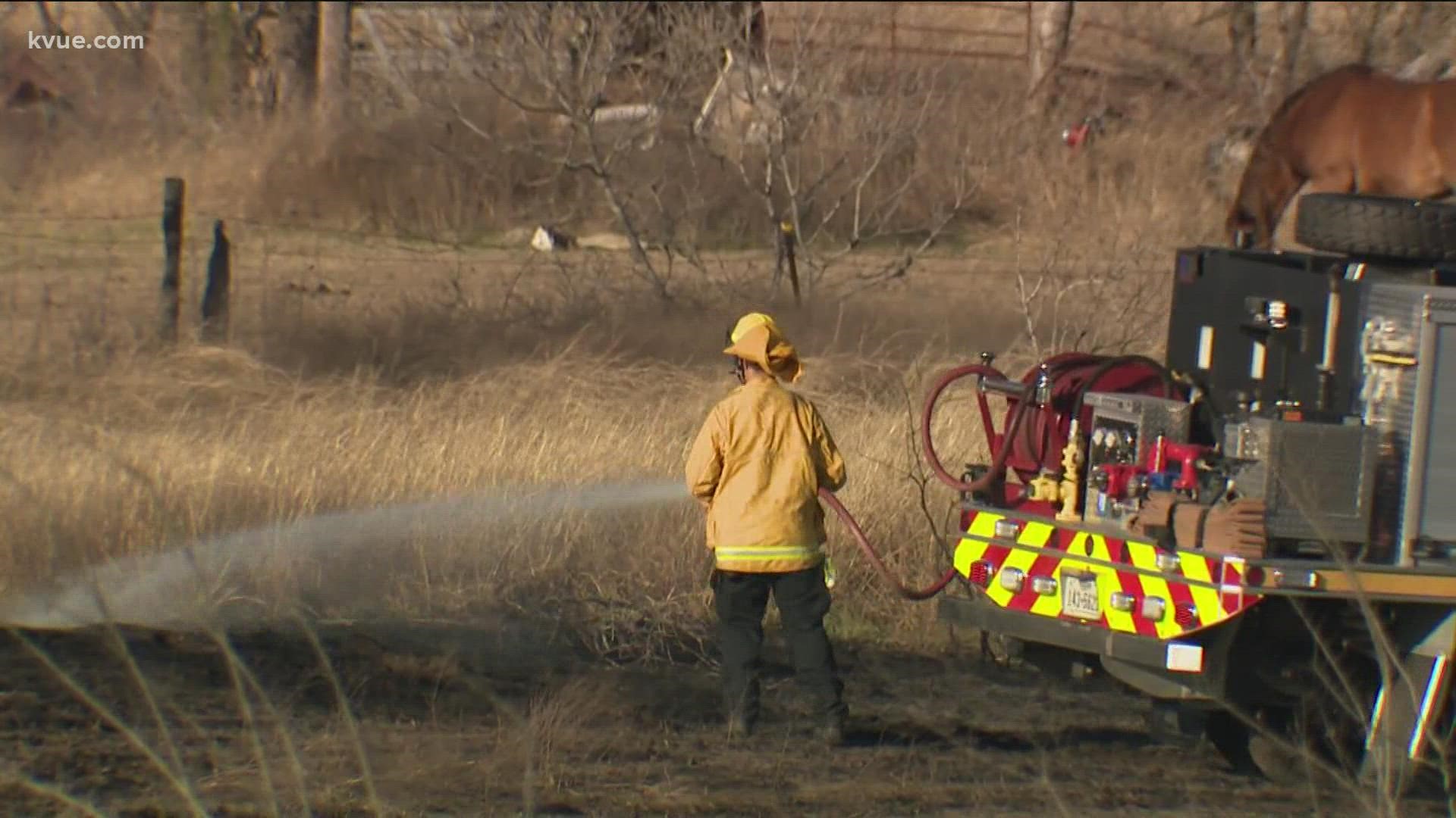 Austin Fire Department Division Chief Thayer Smith says the department has crews and brush trucks out to be ready for grassfires.