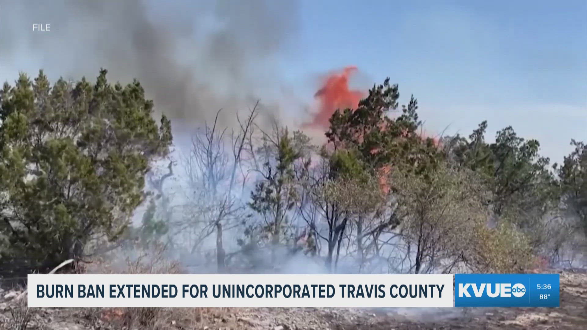 Burn ban extended for unincorporated parts of Travis County | kvue.com