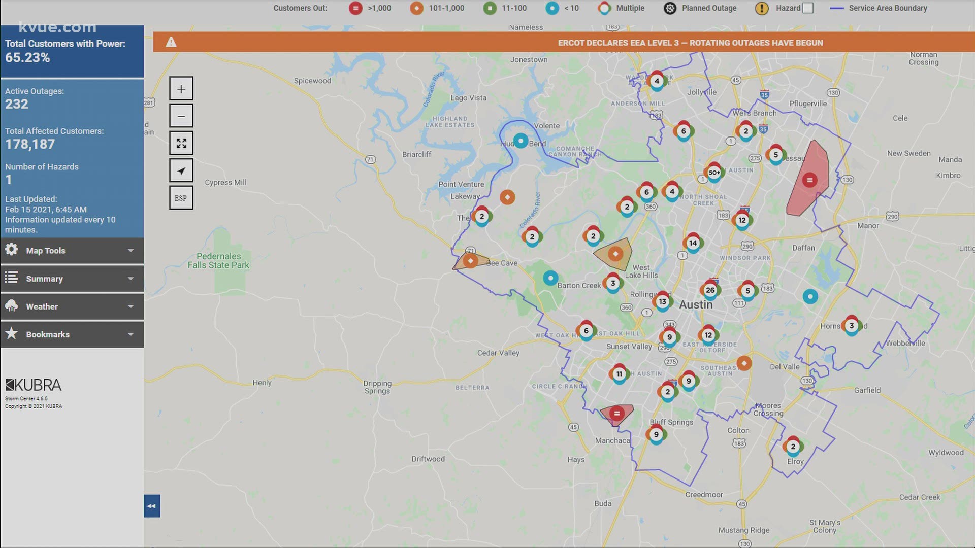 Austin Energy is using a computerized rollout system at random.