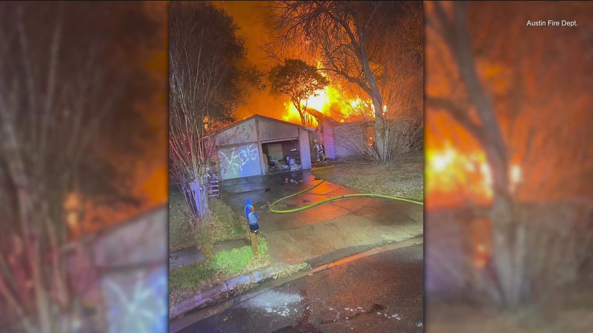 A house in southeast Austin is a total loss after a fire Tuesday morning.
