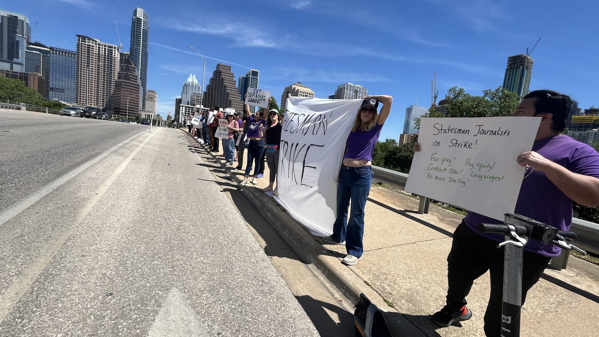 Reporters at the Austin American-Statesman are on strike for the weekend.