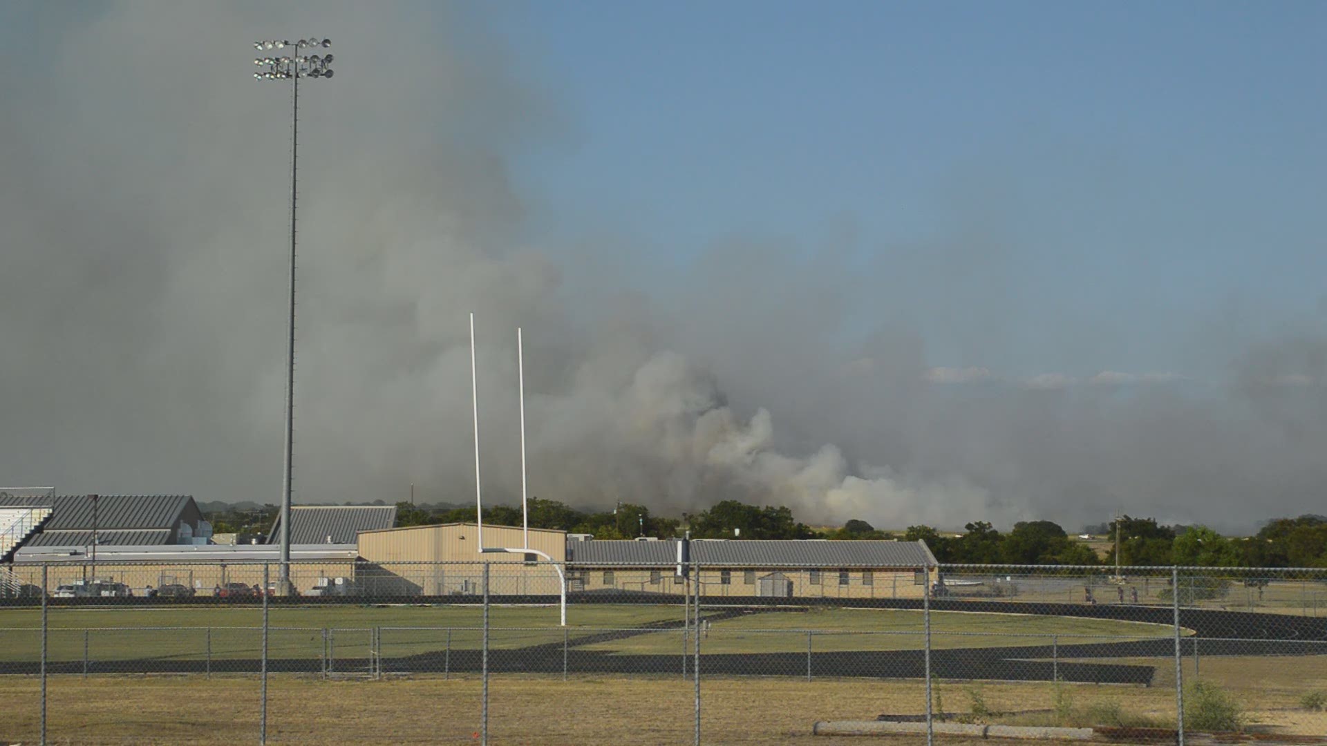 Viewer Victor Castillo sent KVUE video of a large grass fire in Florence on Thursday evening.