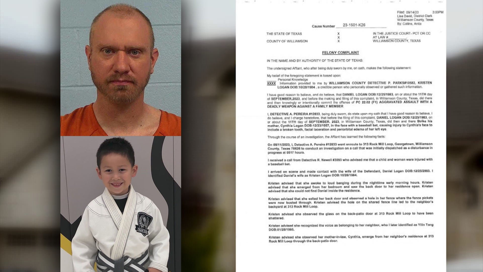 Daniel Logan allegedly beat his 6-year-old neighbor in the attack. The 6-year-old died several months later.