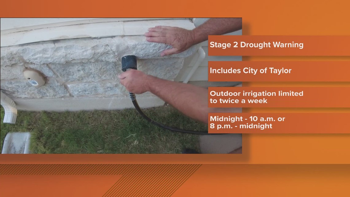 New water restrictions in effect for parts of Williamson County
