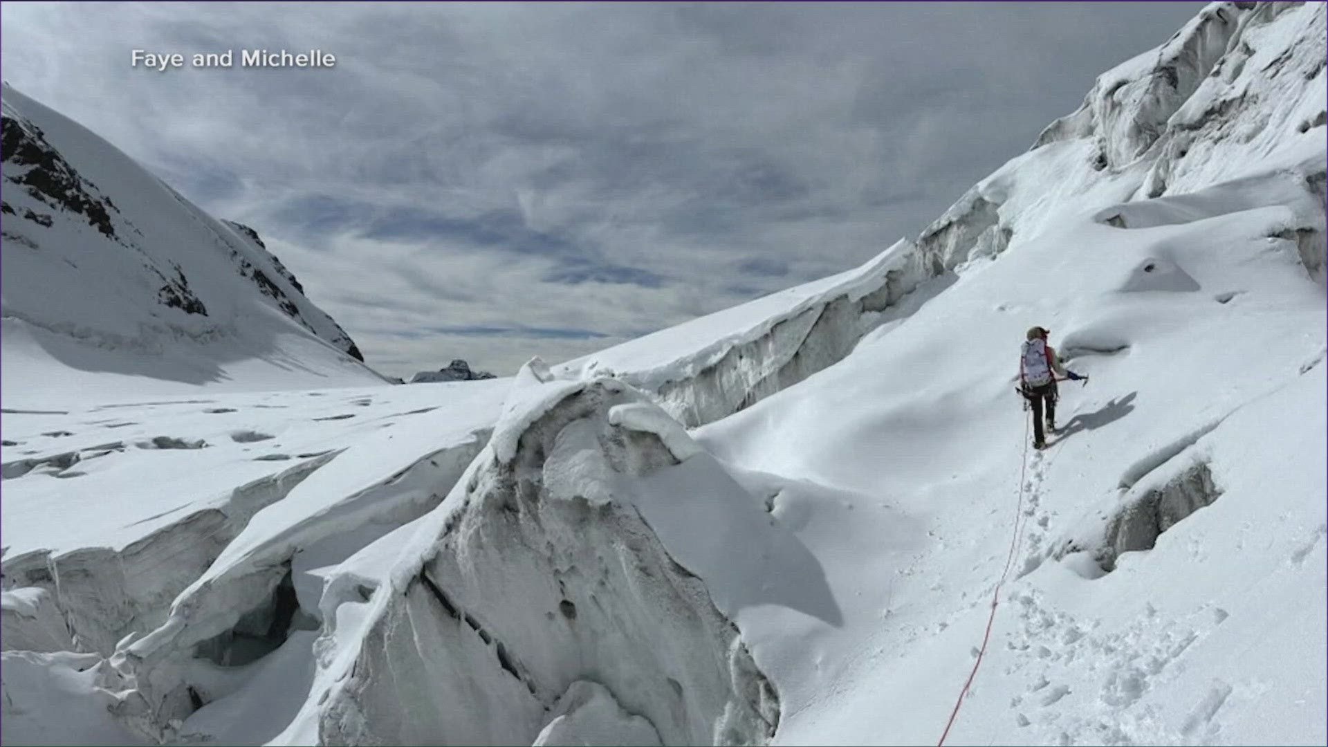 Michelle Dvorak and Faye Manners were trying to climb a mountain in northern India when a rockfall caused them to lose most of their equipment.