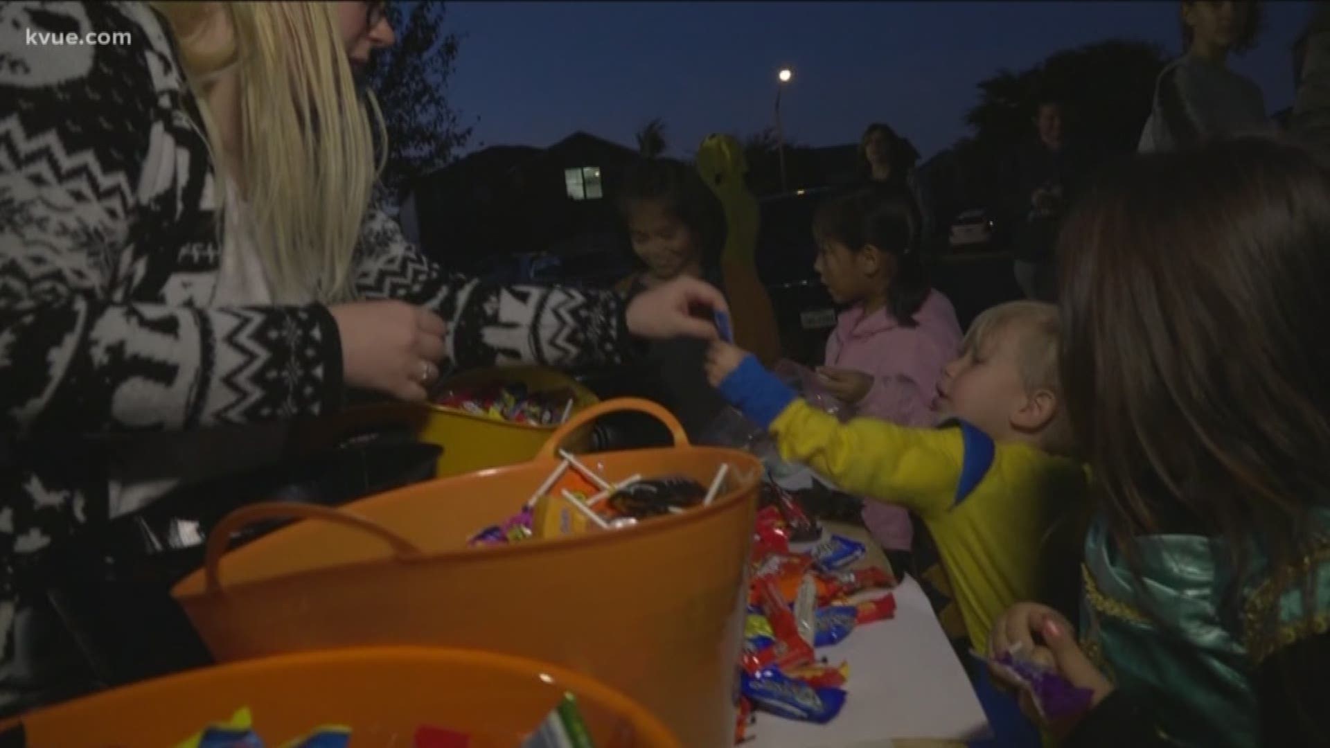 It was too cold for some on Thursday night, so a Round Rock neighborhood had a second trick-or-treating event.