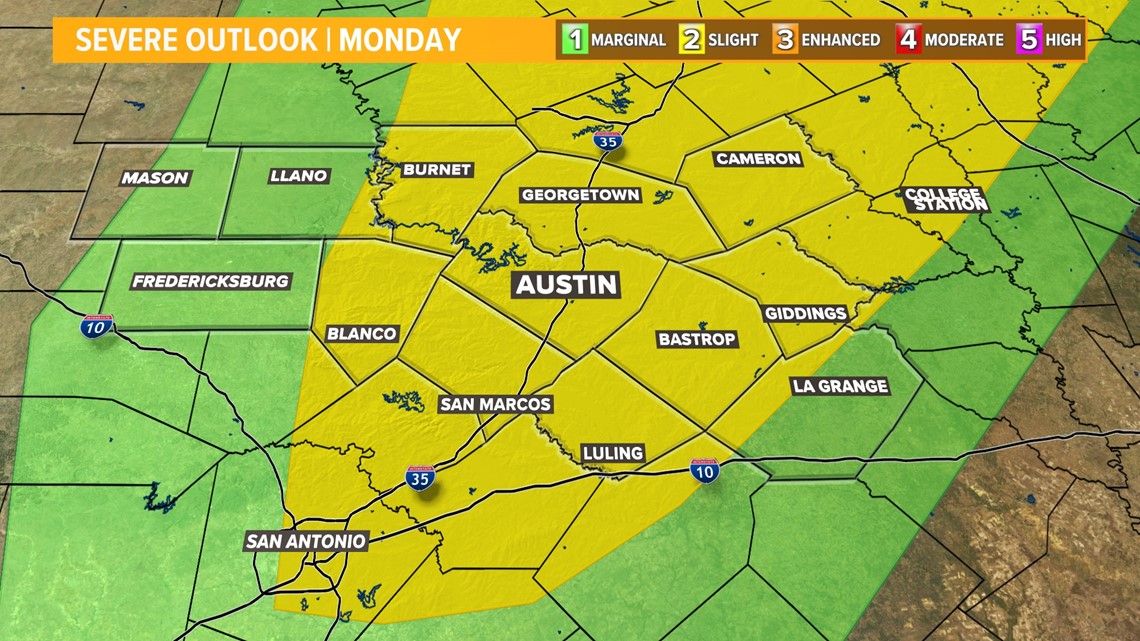 Forecast: Muggy Monday; strong storms possible Monday night | kvue.com