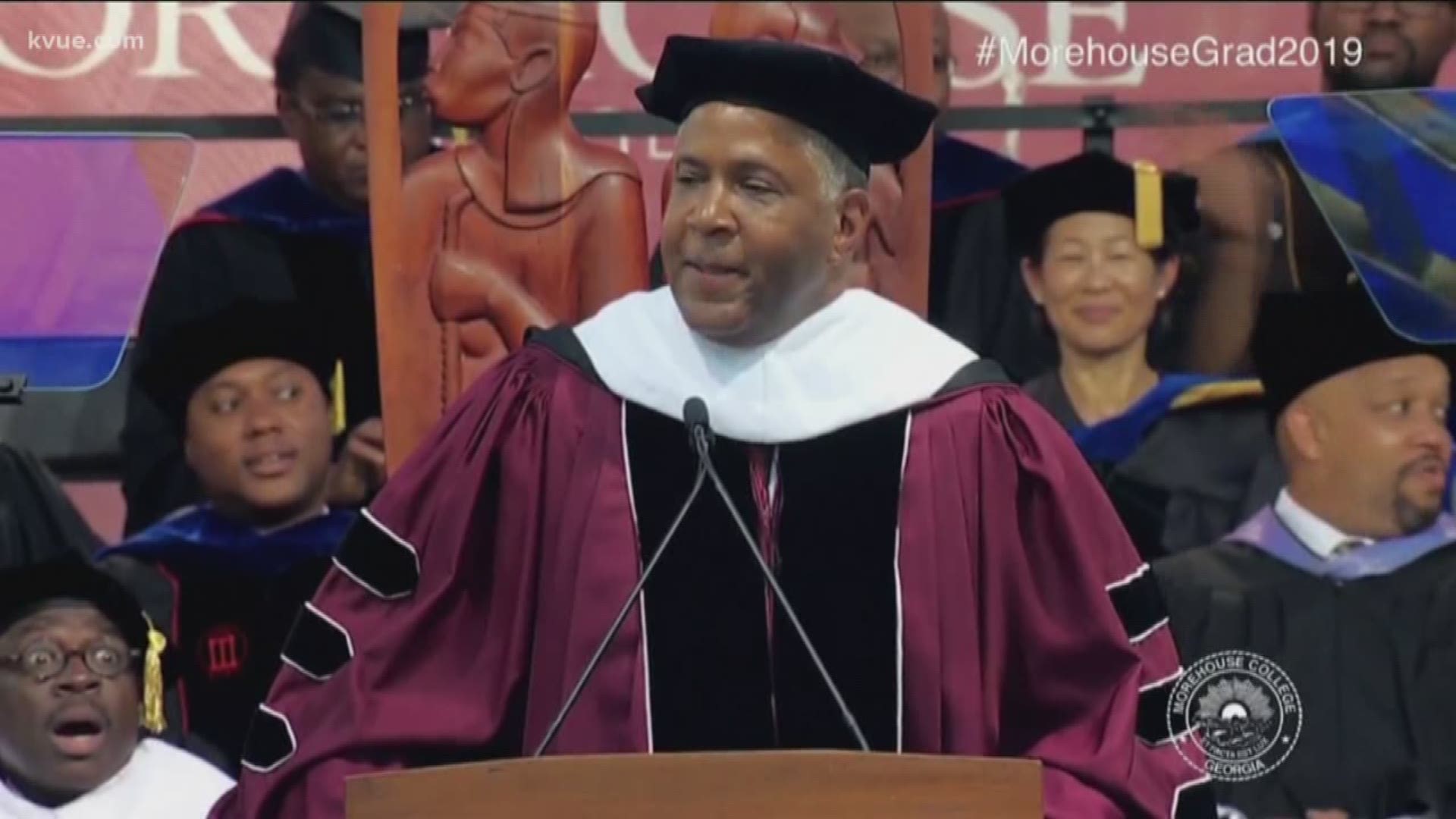 Billionaire Robert F. Smith gave a touching speech during a commencement ceremony at Morehouse College, surprising the entire graduating class that he will pay off all of their student loan debt.