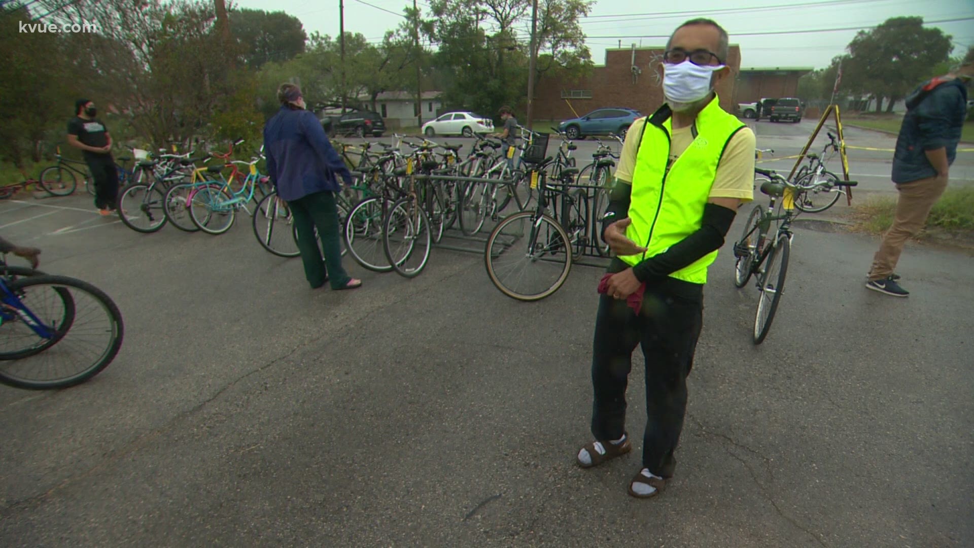 Volunteers with the Yellow Bike Project in Austin are refurbishing bicycles amid a shortage. KVUE spoke with one of the volunteers.