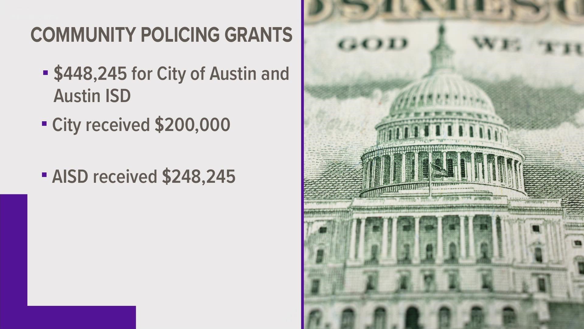 The City will receive $200,000, while Austin ISD will get the remaining $248,245.