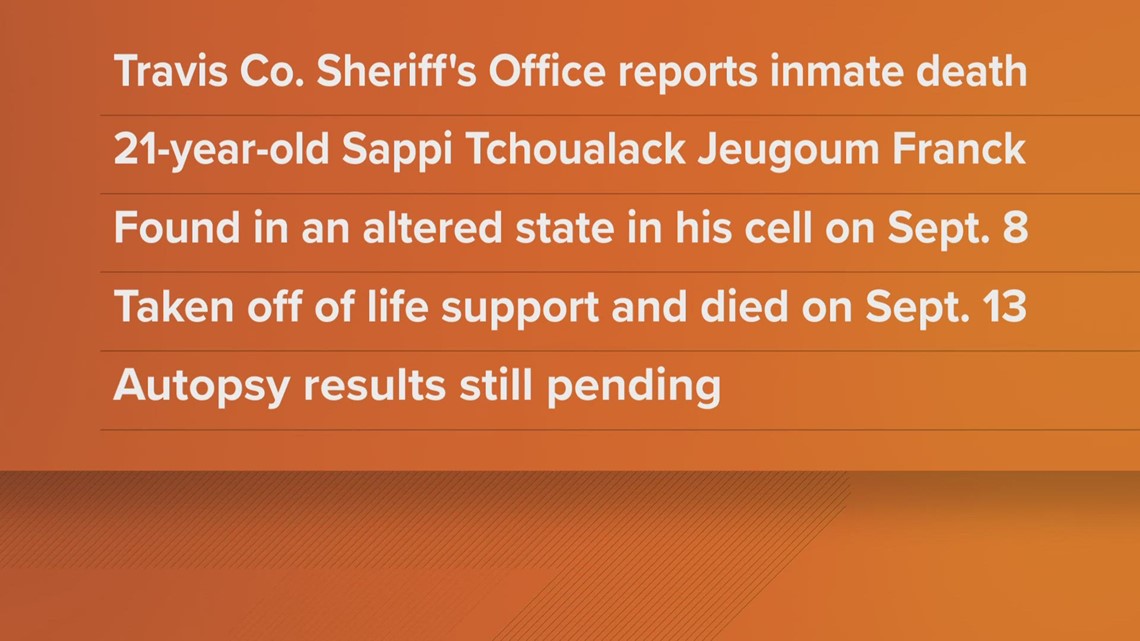 Travis County Inmate Dies In Custody