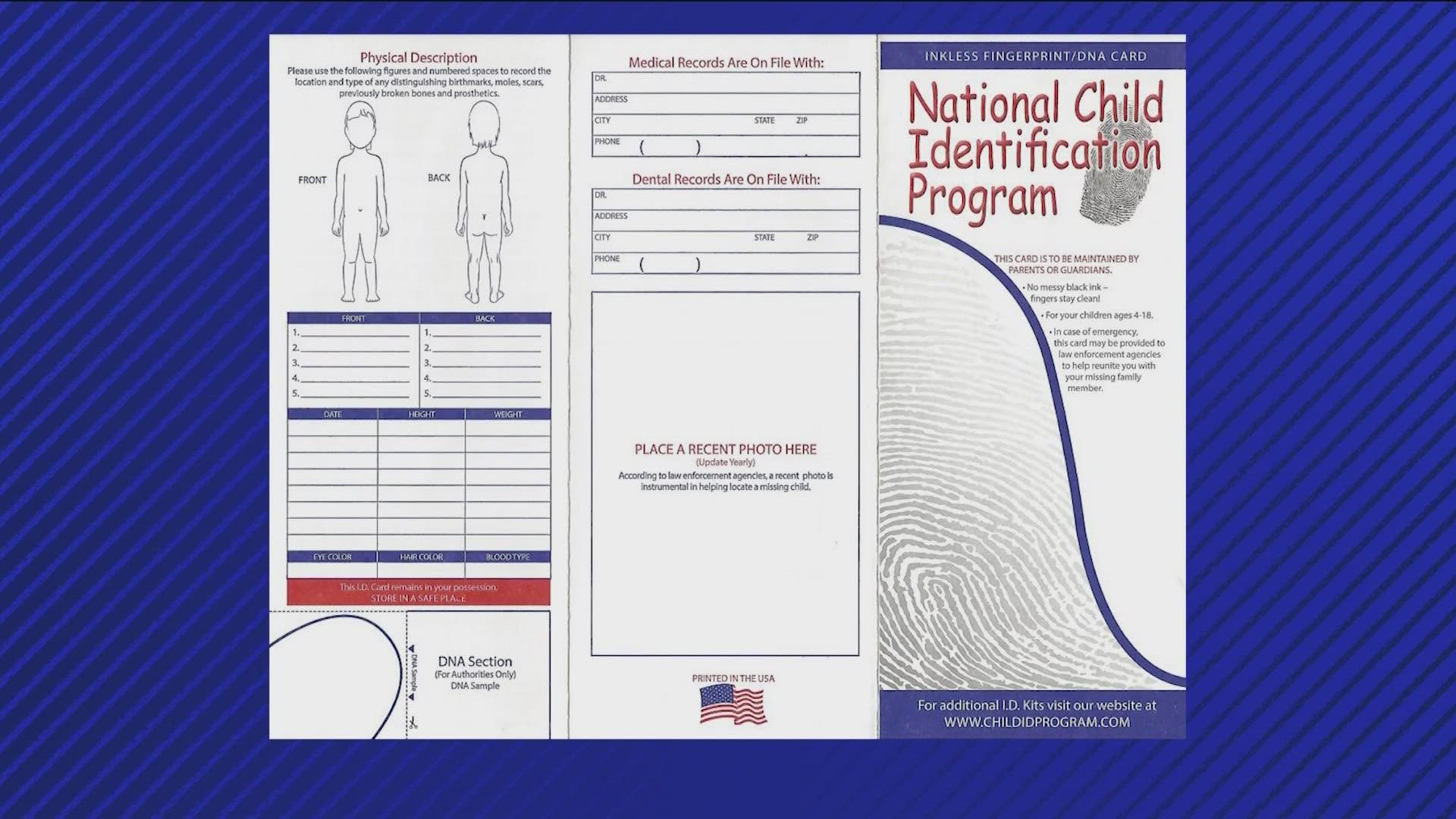 Students across Texas are now being given child ID DNA kids, meant to help identify children in an emergency.