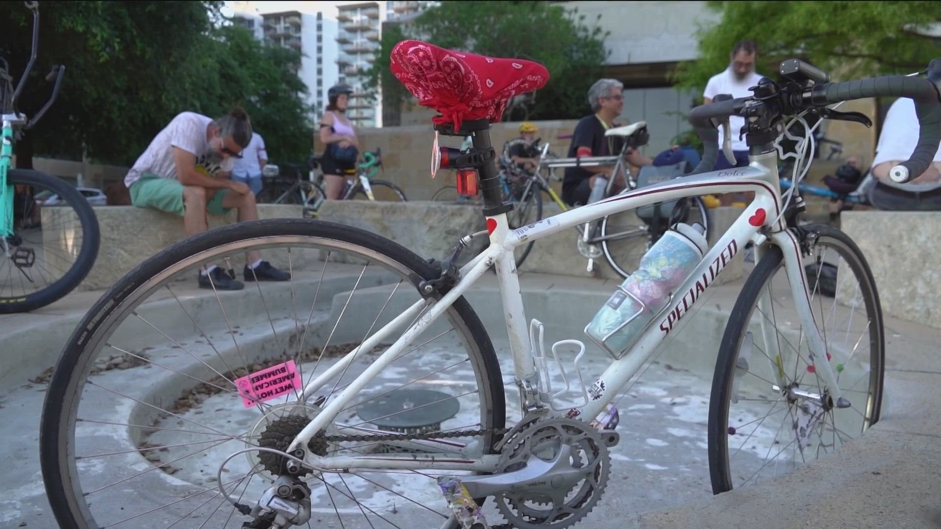 Cyclists hit the streets of Downtown Austin to call for safety improvements.