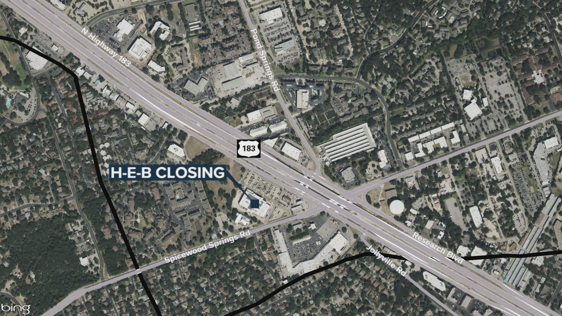 Close Up Example H-E-B to close Spicewood Springs store off Research Boulevard as ...