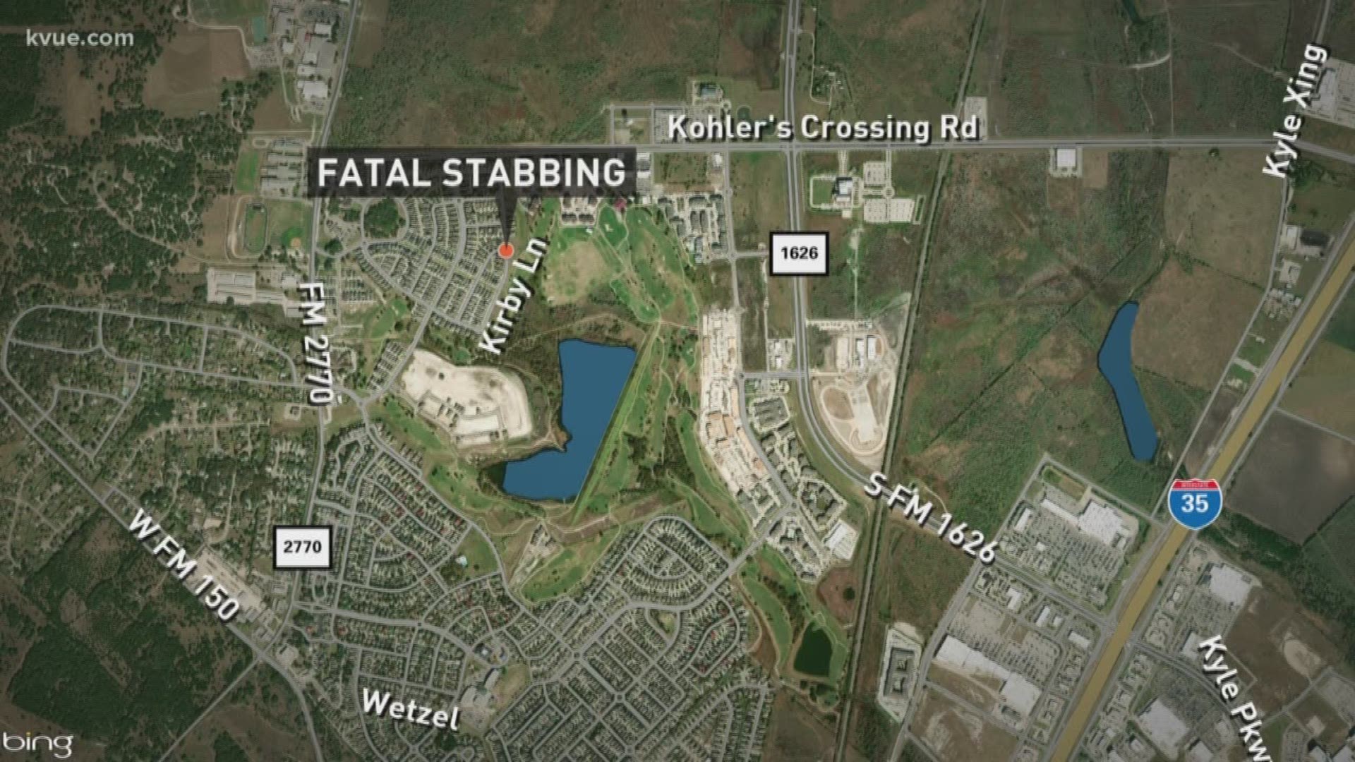 A man was stabbed to death in Kyle Saturday night.