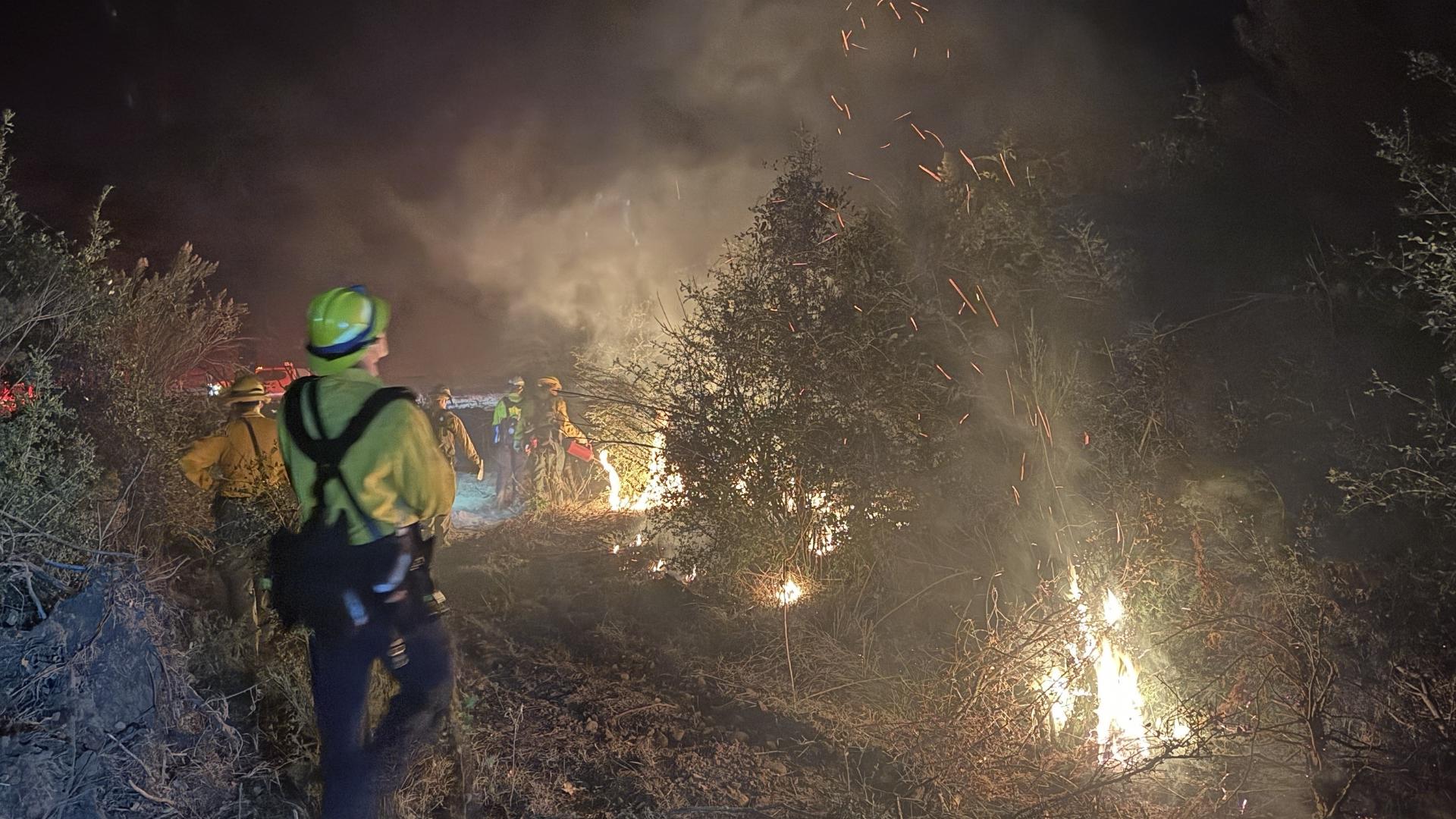 The fire has burned 400 acres and is 80% contained as of Tuesday evening.