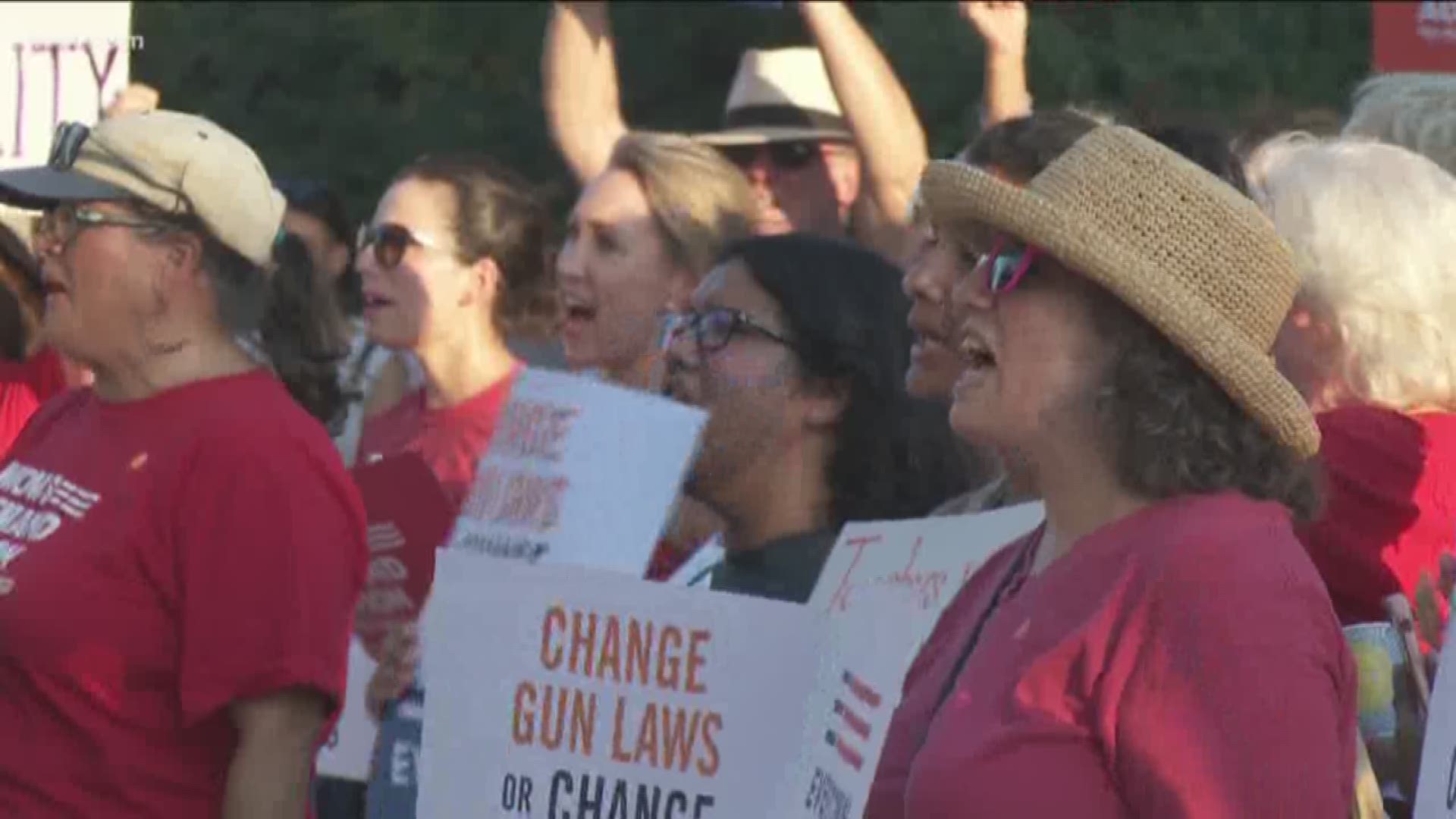 Hundreds of people on Saturday honored the lives lost to gun violence and also called for gun reform.