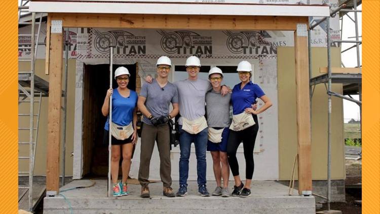Team Daybreak tries construction at a Habitat for Humanity site